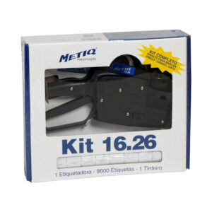 Kit Etiquetadora 16.26 8 dígitos + Etiquetas brancas (26x16mm)