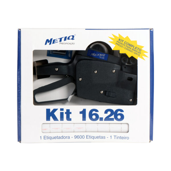 Kit Etiquetadora 16.26 8 dígitos + Etiquetas brancas (26x16mm) - Image 2