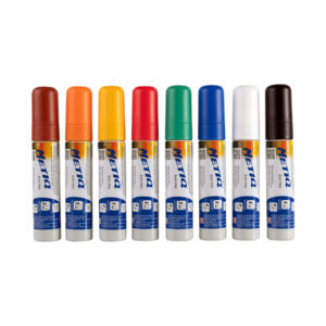 Caneta Easy Pen Ponteira 10mmx15mm – Cores: branco, amarelo, vermelho, preto, azul, marrom, laranja, verde – Embalagem com 8 un