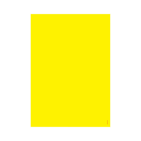 Cartaz laminado amarelo liso A2 2 faces c/ilhós