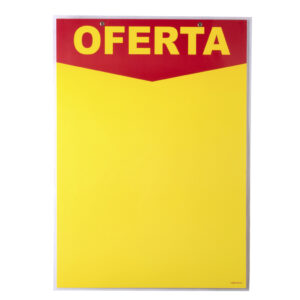 Cartaz laminado Oferta c/ ilhós A2 2 faces