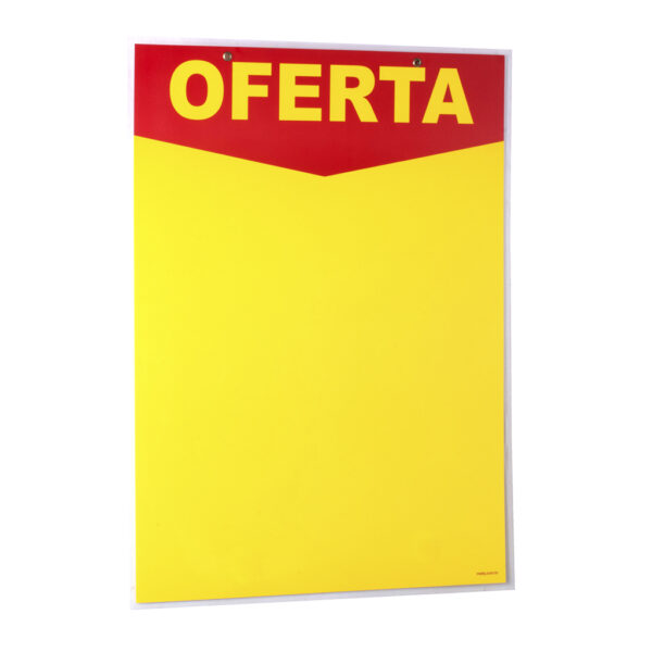 Cartaz laminado Oferta c/ ilhós A2 2 faces - Image 2