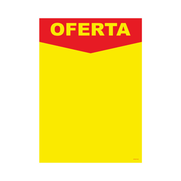 Cartaz laminado Oferta A4 2 faces