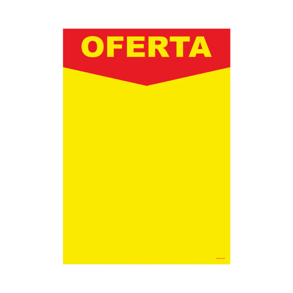 Cartaz laminado Oferta A5 2 faces