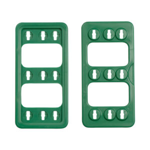 Moldura Plástica verde para Prateleira 148x70mm