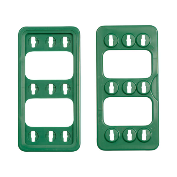 Moldura Plástica verde para Prateleira 148x70mm