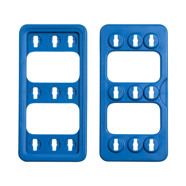 Moldura Plástica azul para Prateleira 148x70mm