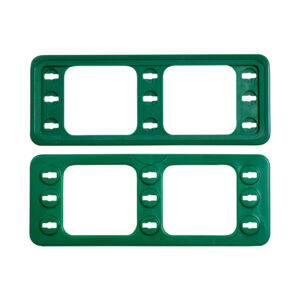 Moldura plástica verde para prateleira 210x74mm