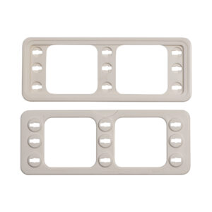 Moldura plástica branca para prateleira 210x74mm
