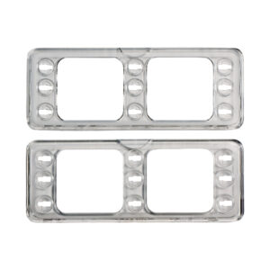 Moldura transparente em policarbonato para prateleira 210x74mm