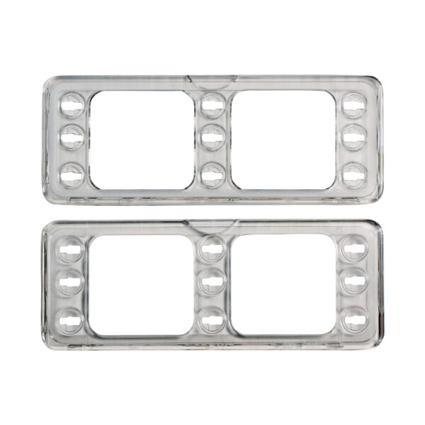 Moldura transparente em policarbonato para prateleira 210x74mm