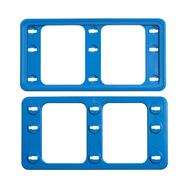 Moldura plástica azul para prateleira 210x99m