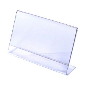 EXPOSITOR EM POLICARBONATO TRANSPARENTE 100 X60MM ESP. 1,5 MM FORMATO EM L