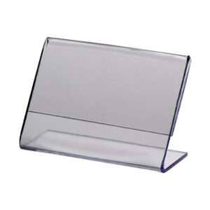 EXPOSITOR EM POLICARBONATO TRANSPARENTE 40 X60MM FORMATO L