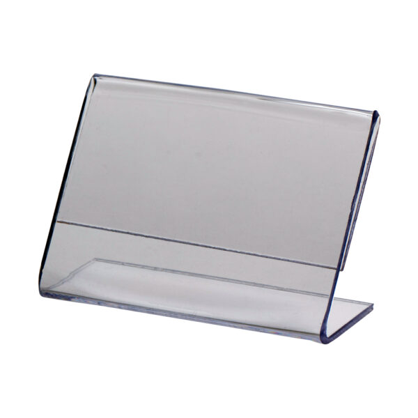 EXPOSITOR EM POLICARBONATO TRANSPARENTE 40 X60MM FORMATO L