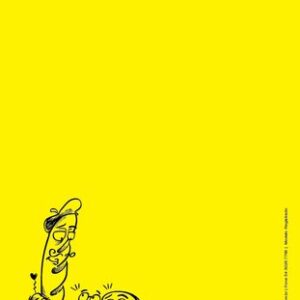 Cartaz amarelo ilustrado descartável A3 01 face - 50UND