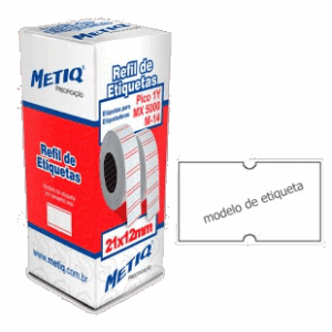 Etiquetas p/aparelho etiquetador Mx5000 CX 4.250UN (21x12mm)