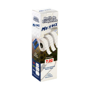 Etiquetas p/ aparelho etiquetador Metiq 7.22 CX 15.000UN (22x12mm)