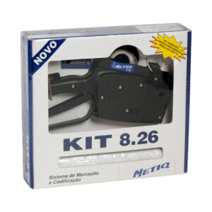 Kit Etiquetadora 8.26 8 dígitos + Etiquetas brancas (26mmx12mm)